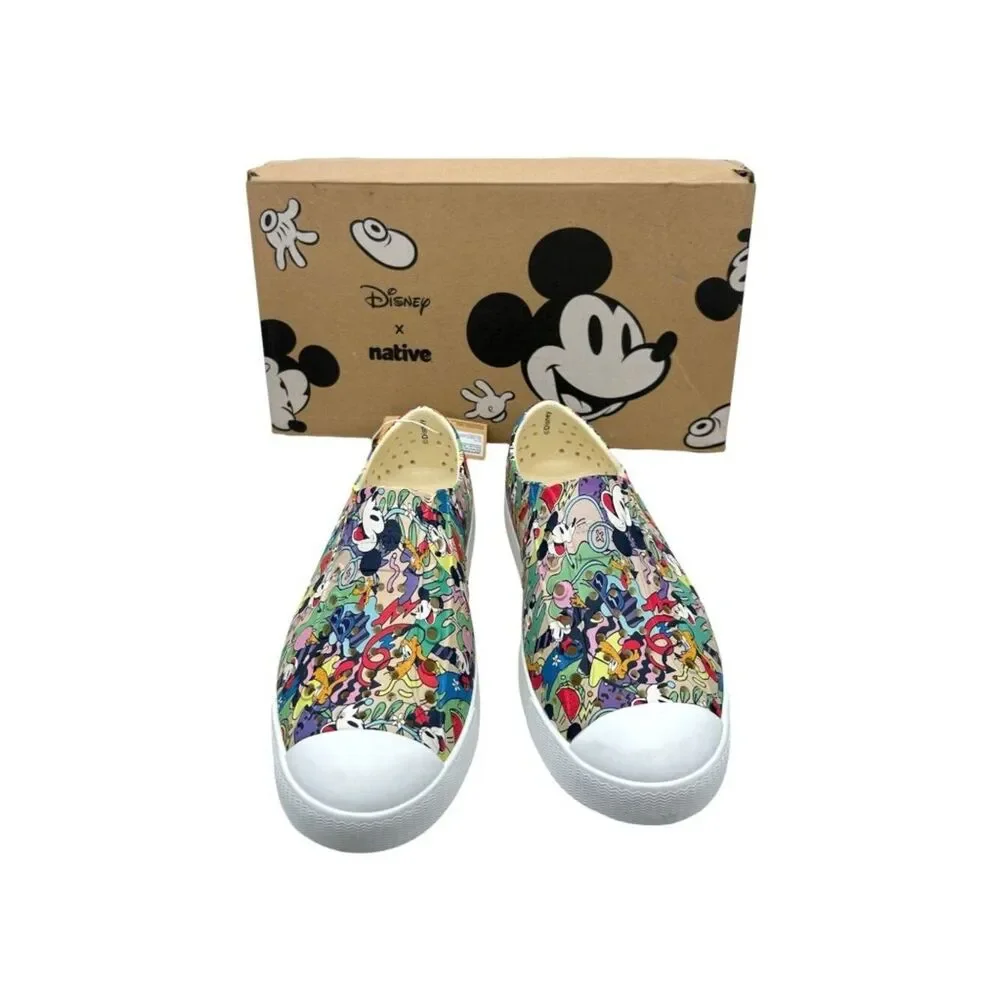 Native Kids X Disney Tropical Mickey Print Kids J4 Jefferson Slip On Shoe